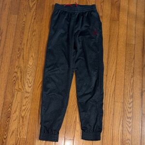 Jordan Black Sweatpants with Red Logo